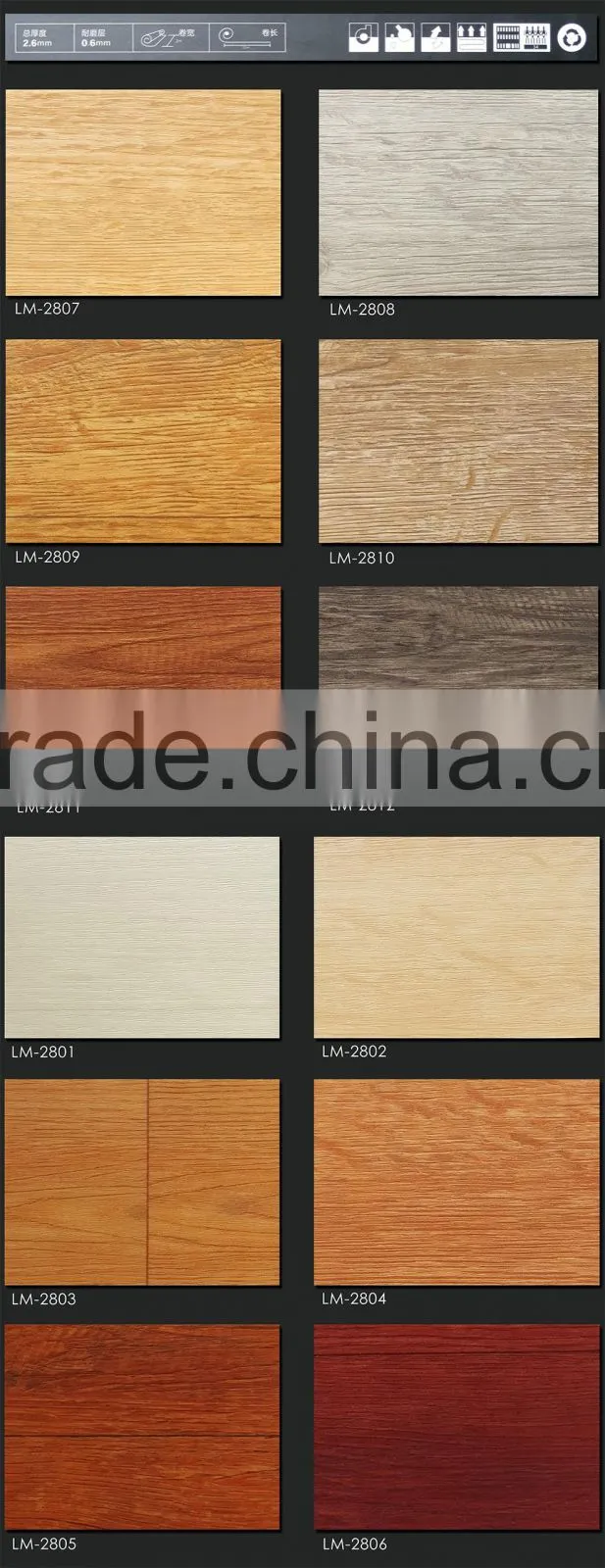 Wooden Residential PVC Vinyl Floor For Kitchen