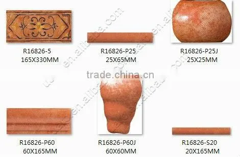 rustic square glazed vintage brick decor antique ceramic border tile kitchen