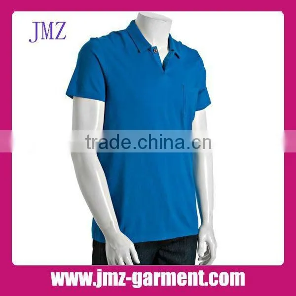 Pocket design 100% jersey cotton polo t shirt for men
