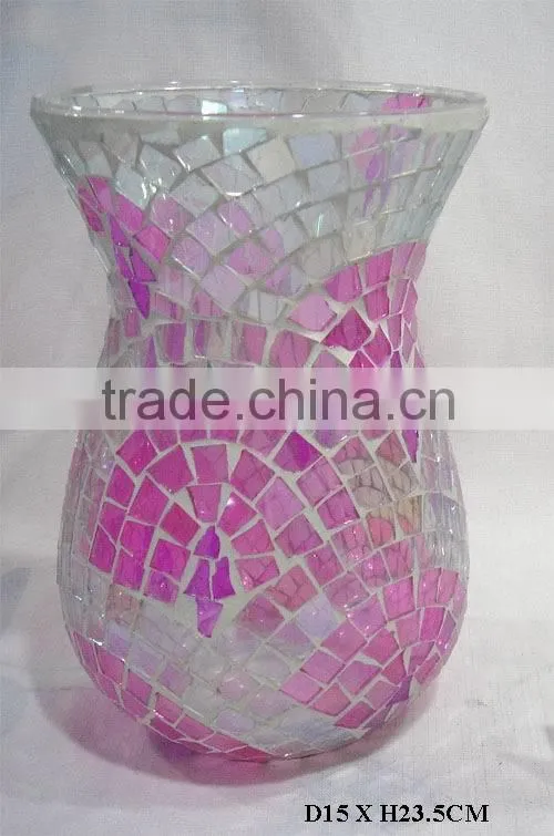 mosaic glass vases for home decro