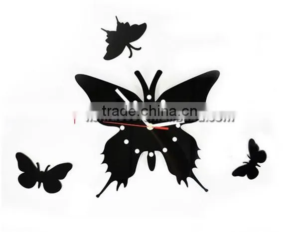 Cheap Promotion Butterfiy Style Decorative Wall Clock