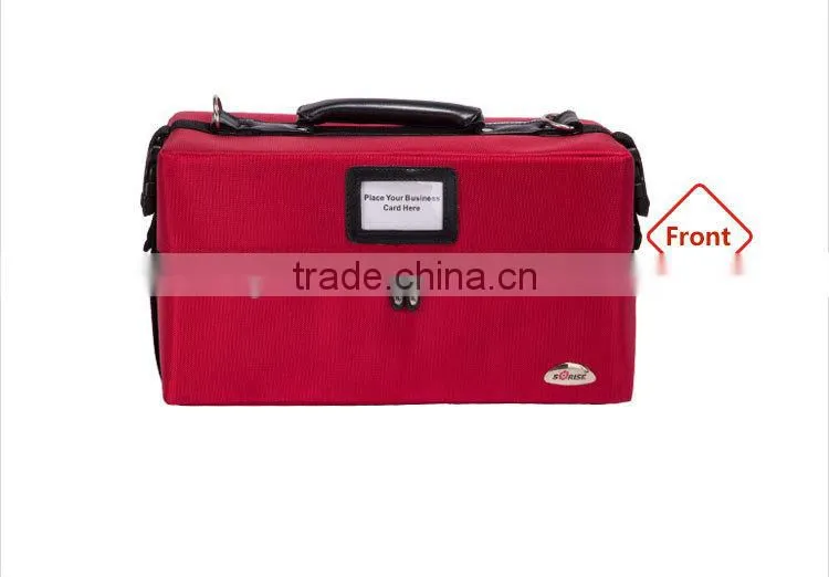 2015 Fashionable Red Nylon Carry Makeup Case