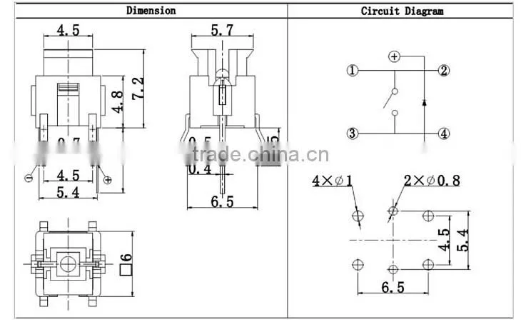 TSL06122 illuminated tactile switch