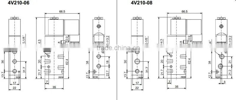Airtac Type Pneumatic Solenoid Vave/Directional Control Valve 4V230 Amisco Coil