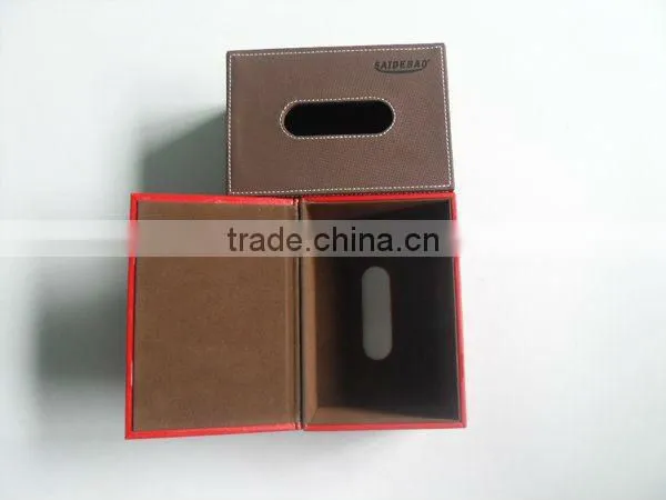 Personalized wedding leather pu napkins box napkins holder paper case