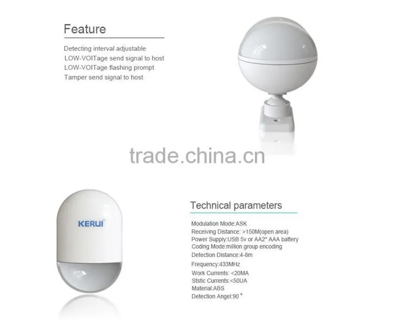 Wireless Touch RFID Color display wireless gsm alarm system with Android and IOS App