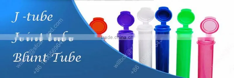 Mixed colors Cigar Cone Joints Weed rolling blunt tubes Plastic J-tube 109mm king size