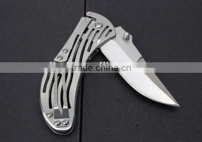 OEM stainless steel camping knife with backlock