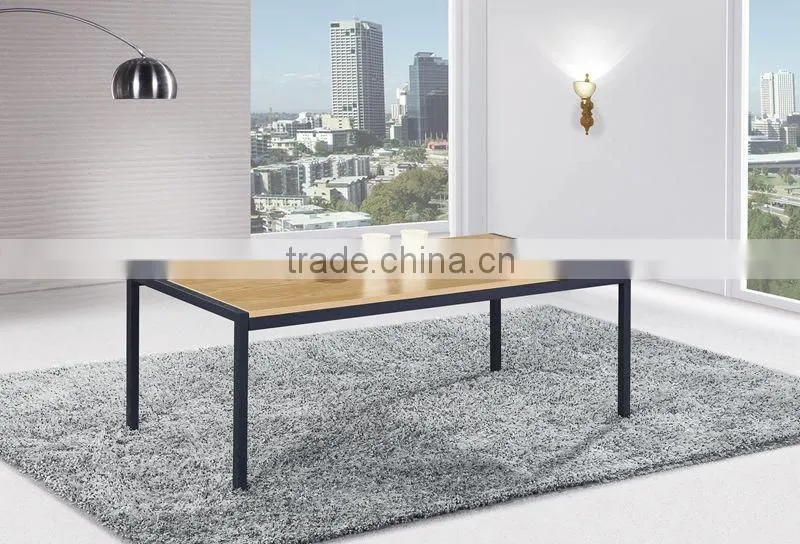 Foshan cheap furniture Chrome Metal wooden tea table design