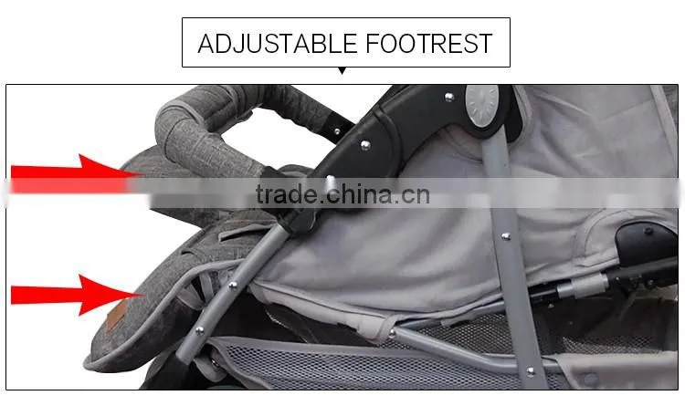 2016 new style baby pram baby twin stroller