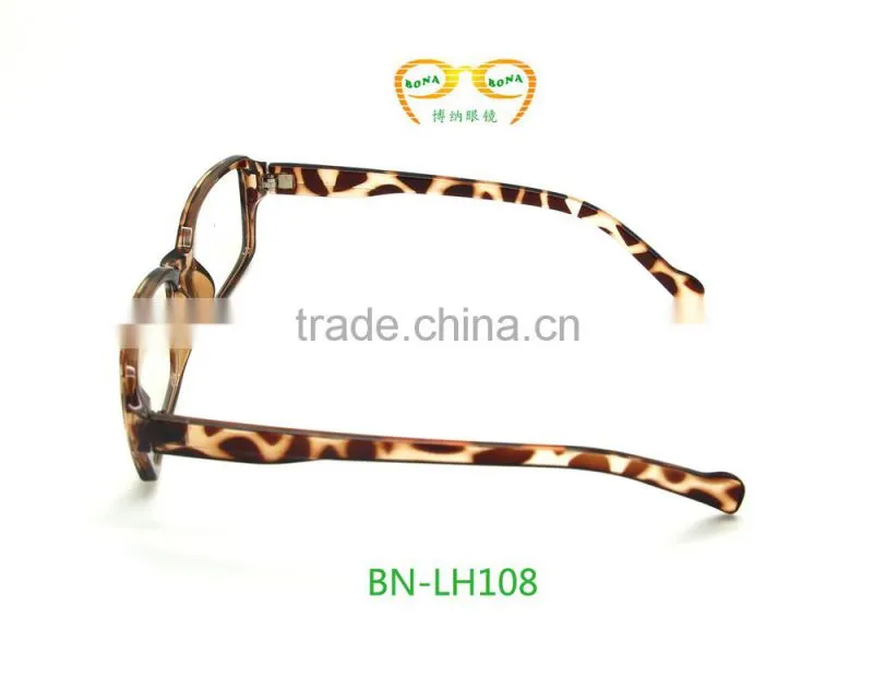 2015 high quality Leopard grain cheap half frame sexy reading glasses