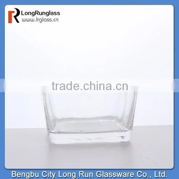 LongRun wedding decoration 300g crystal glass candle holder with square bottom