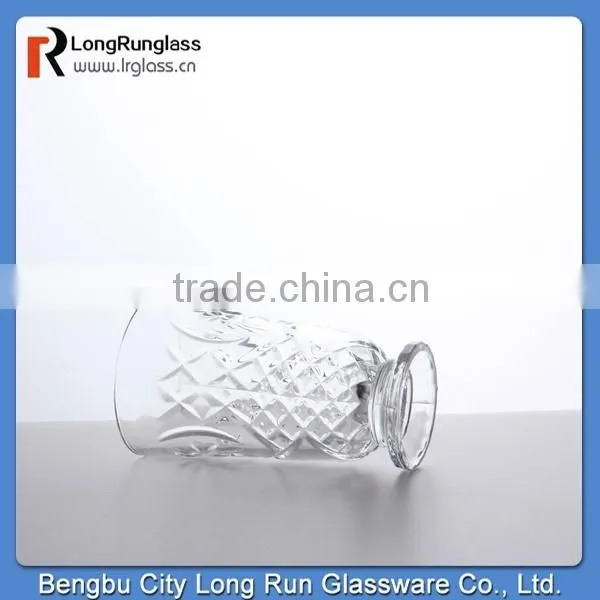 LongRun top grade anhui drinkware carved deep footed red wine glass champagne glass