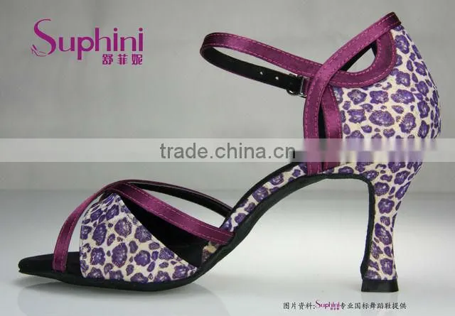 Suphini Leopard Woman High Heel Dance Shoes Latin