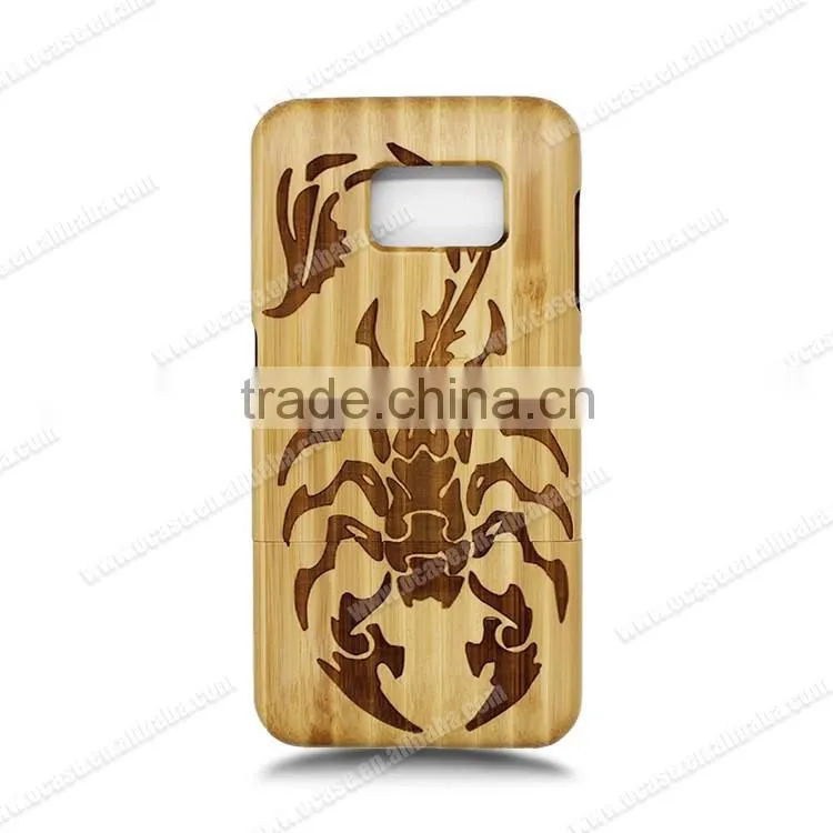 EXW Price wooden phone case mobile phone case with laser For Samsung Galaxy S6 Case.