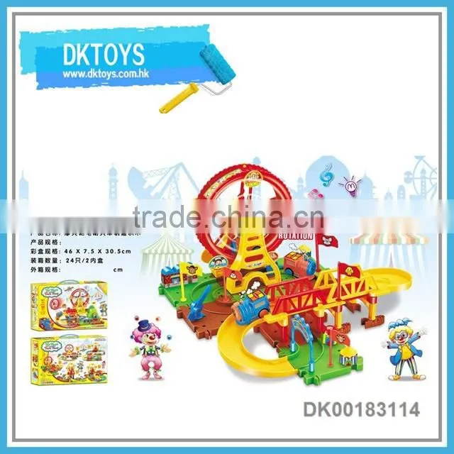 Building block train b/o ferris wheel train