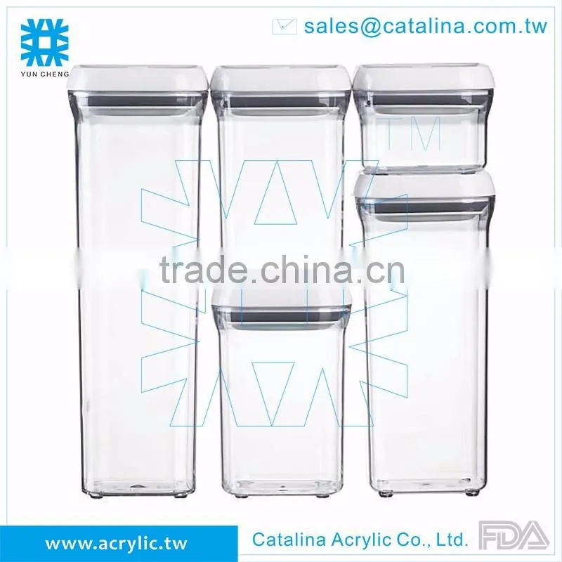 Hot sale Square Flip-tite Airtight Canister