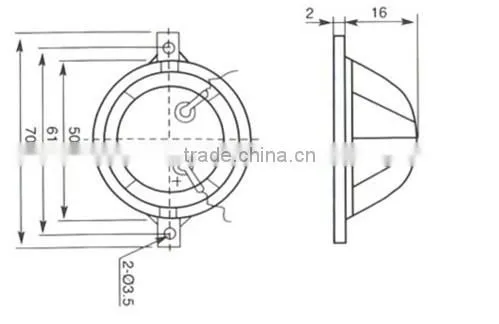 20KHZ-60KHZ piezo tweeter
