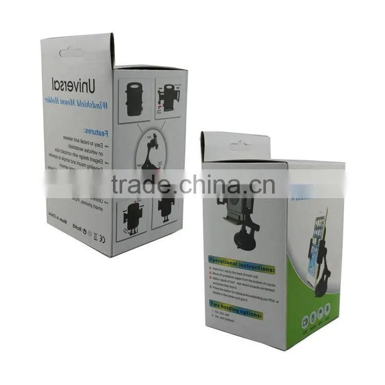 Universal Smart Phone Car Mount with Suction for Dashboard / Windshield Cell Phone Holder Compatible with any Smartphone