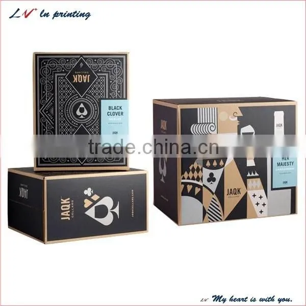 hot sale unique design packaging box for perfume and wine bottles made in shanghai