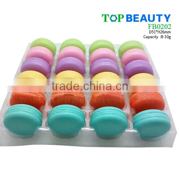 FB0202-3 2016 new plastic Marcarons empty cute Lip balm Container
