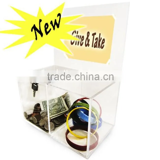 wholesale acrylic donation containers