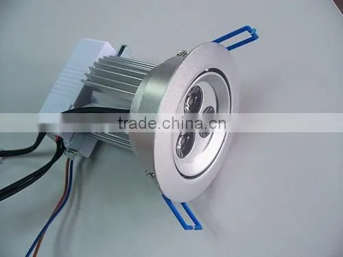 shen zhen high quality indoor lighting 3*3W led downlight