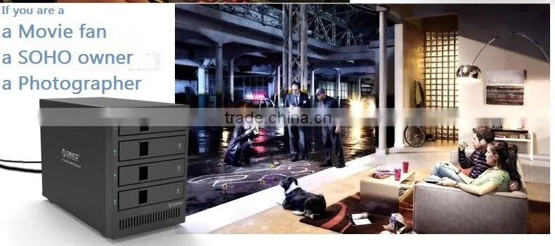 New product 4-bay 3.5inch SATA HDD enclosure box with raid function