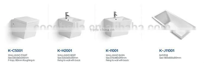 Bathroom ceramic wall hung bidet