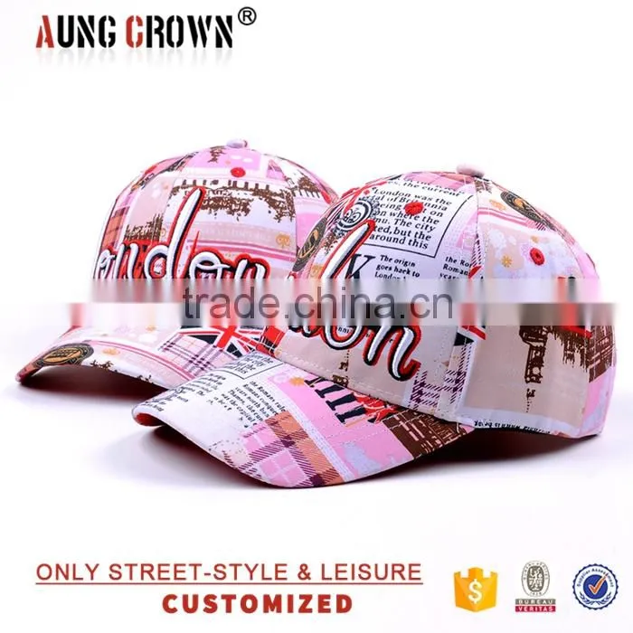 Promotion Custom Printed 100% Cotton Baseball Cap