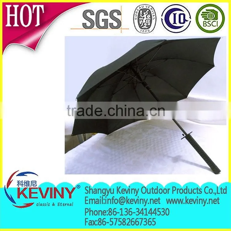 8K katana handle umbrella straight auto open umbrella with sword handle manufacture by china parasol factory