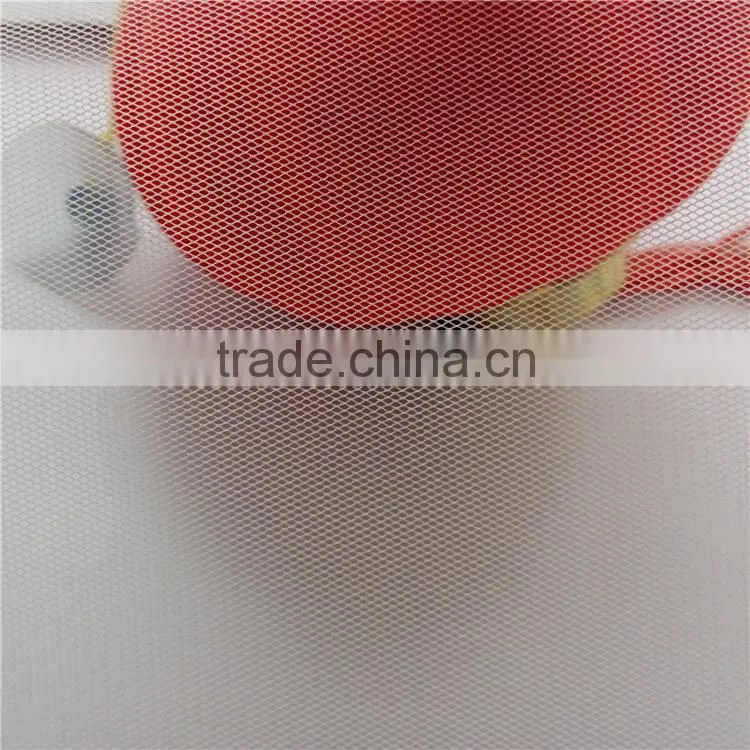 White High Density Diamond 30D Swiss Netting Mesh Fabric For Decoration