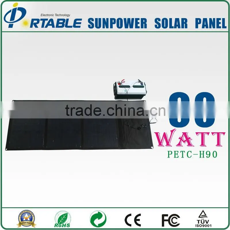 Portable solar power charger high efficiency sunpower solar charger with 5v 18V Port