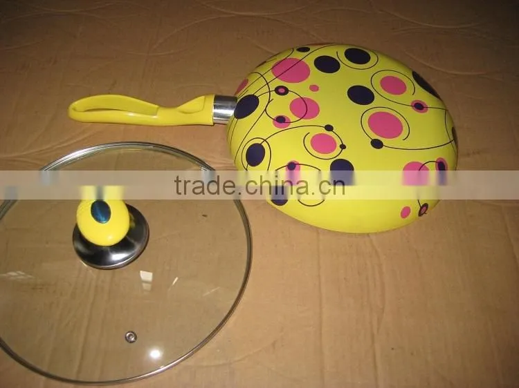 flower decorated frypan