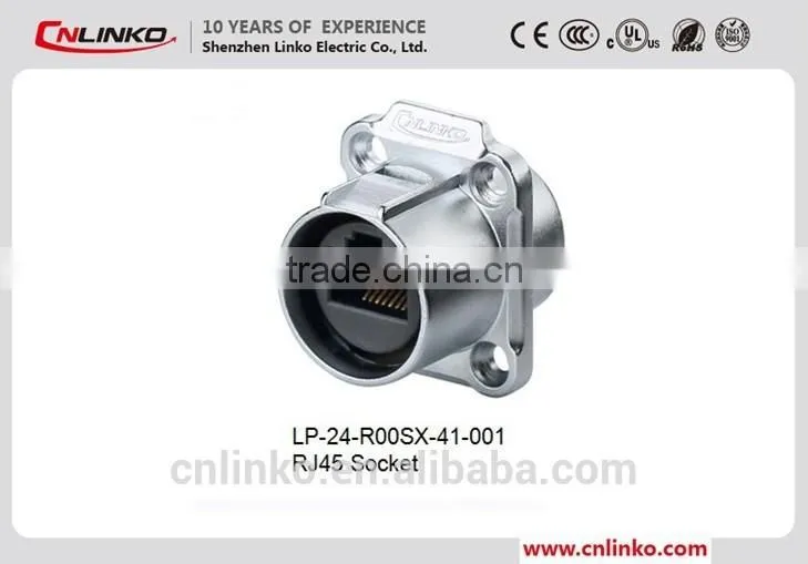 With Snap-fastener Dust-proof IP67 RJ45 Connector With Dust Cap