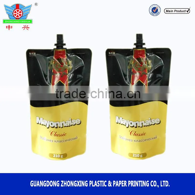 food grade oat and yogurt breakfast plastic drink pouch with spout packaging