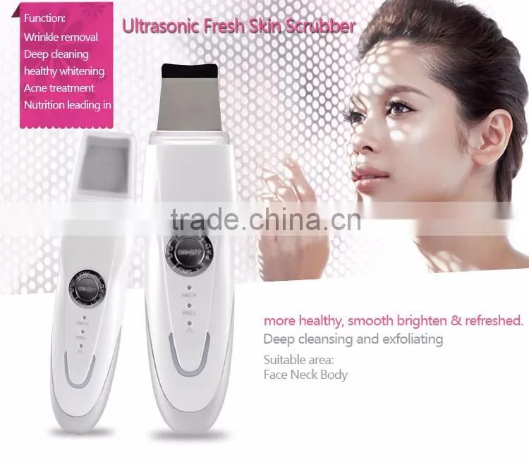 Small portable Multi-function ultrasonic facial equipment iontophoresis ion beauty device