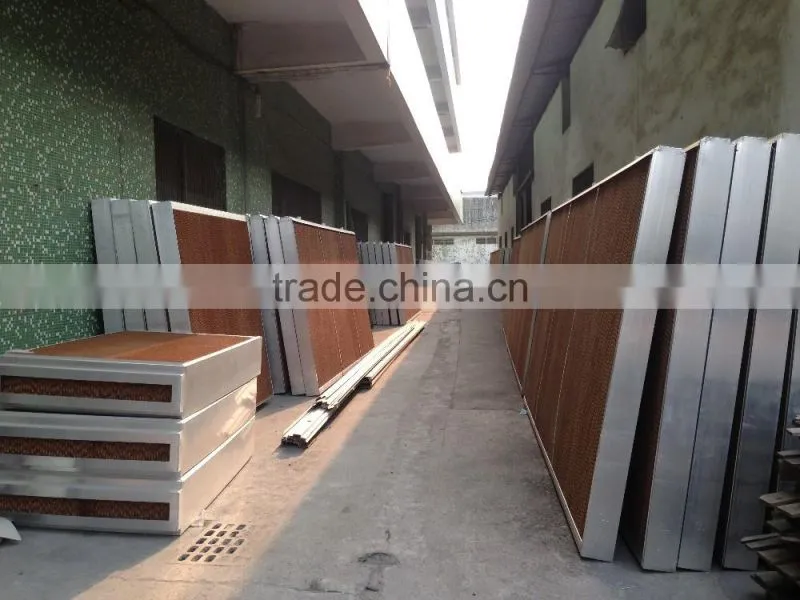 Eco-friendly circulating water pad and fan greenhouse cooling systems
