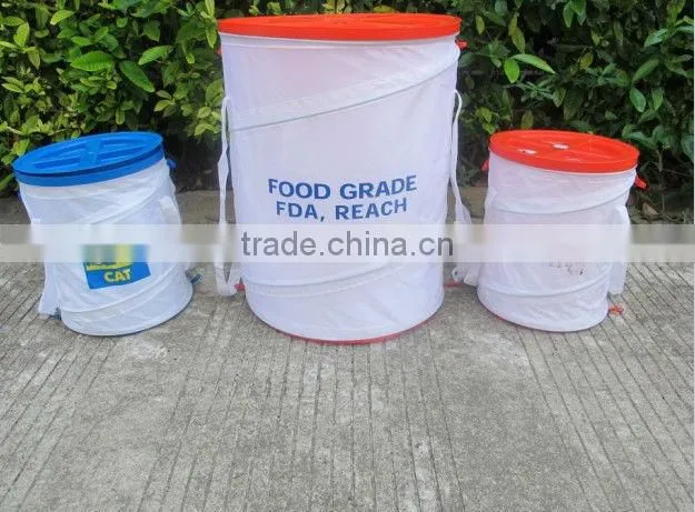 pet food bag printed foldable spiral collapsible pet food bag