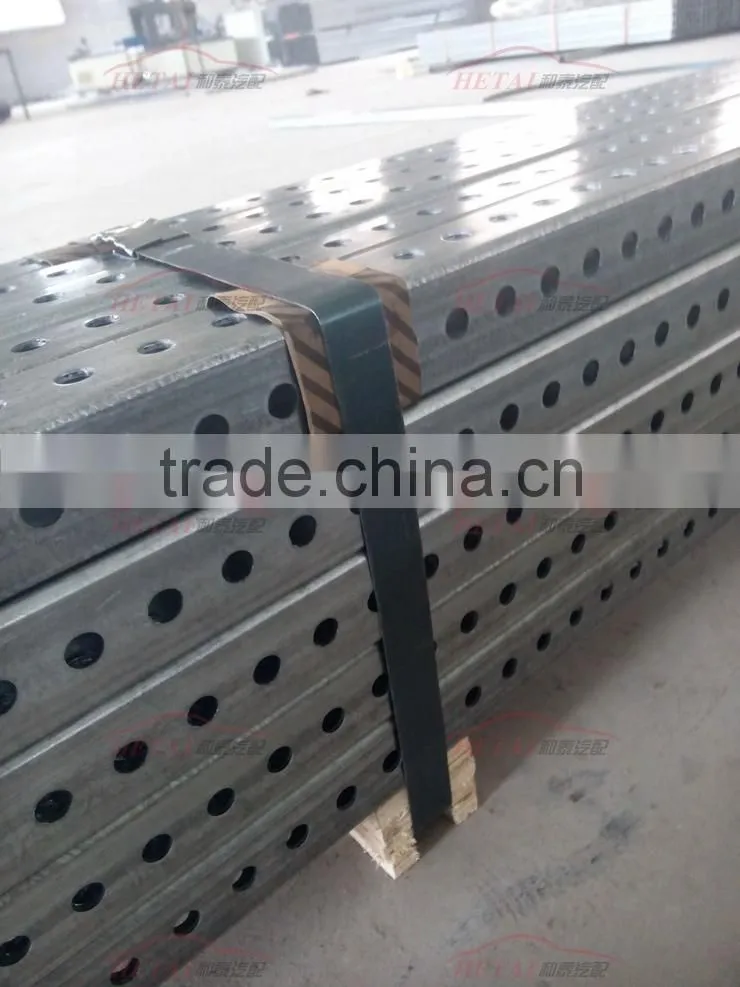 Galvanized square steel road sign post with holes