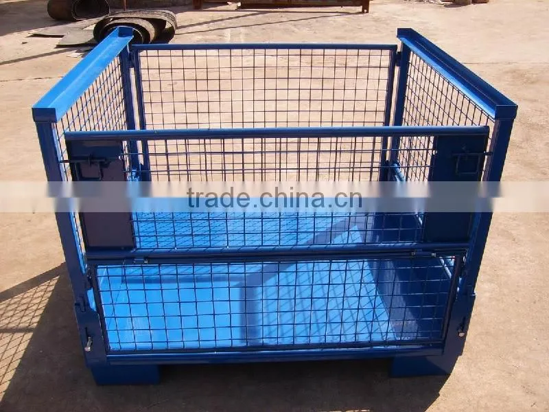 metal basket&metal folding logistic vehicle turnover box