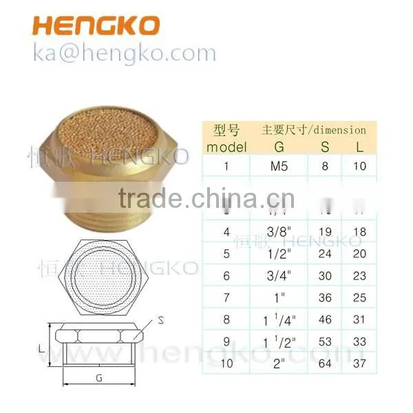 Sintered brass venting plug