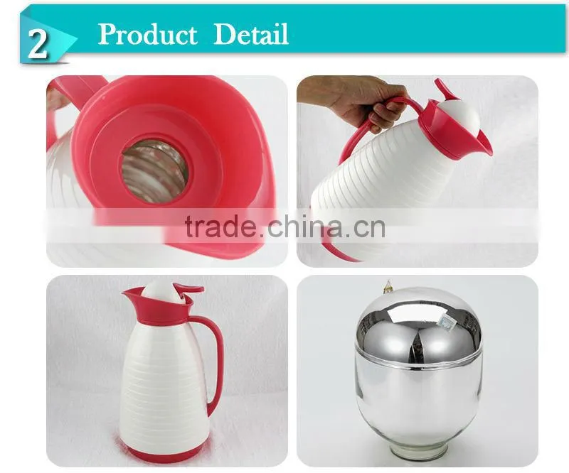 Kitchenware vacuum pot ,plastic outer glass inner vacuum juice jug(JGCW)