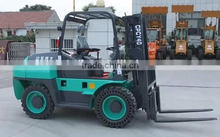 New small 4000kg CPCY40 diesel forklift/off road forklift