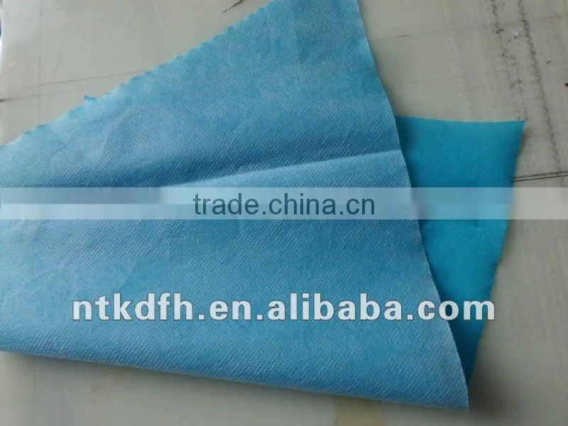 PE coated nonwoven for medical bed sheet or gown