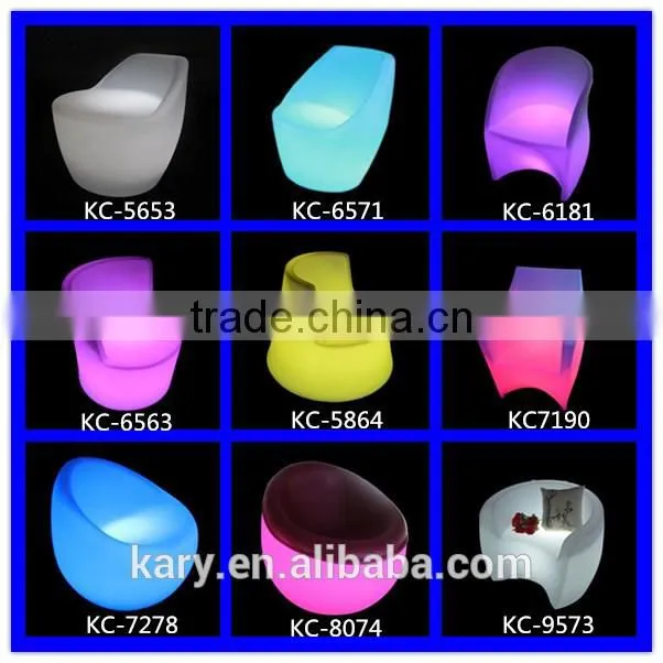 DMX Lighting Light Up Sofa/DMX Wireless Outdoor Plastic Sofa