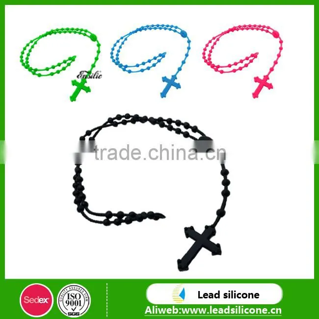 Promational gift Silicone necklace with charms