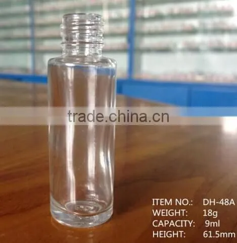 9ml Small Cylinder Glass Bottle, Nail Polish Glass Bottle for sale