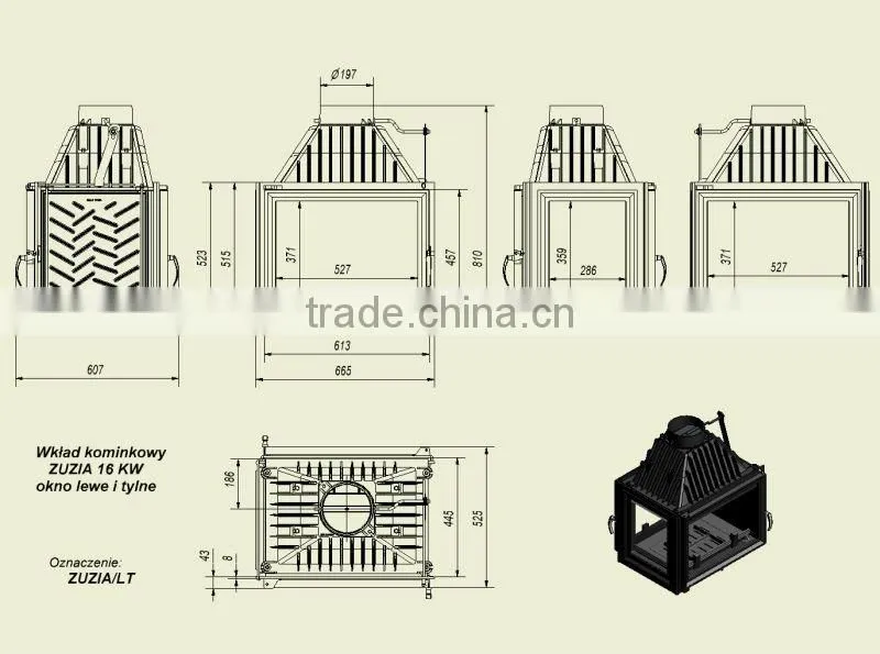 indoor cast iron wood burning stove with oven
