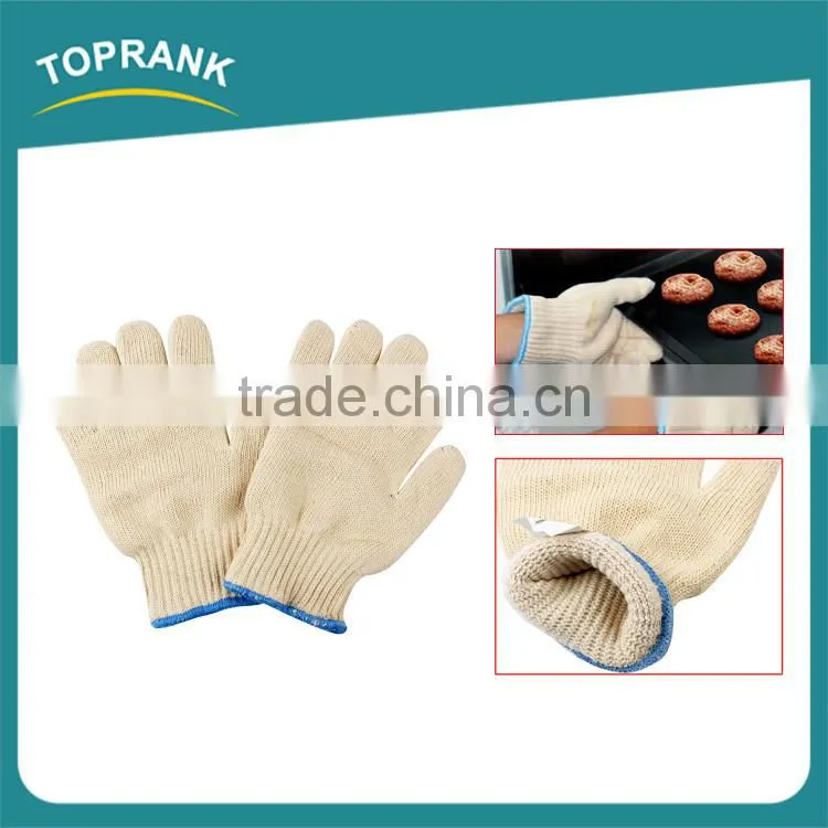 Hot selling kitchen cooking BBQ cotton oven mitts heat resistant microwave oven gloves
